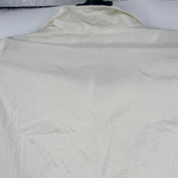 Vintage Spencer Douglas Nylon Jacket Womens Sz 16 Crinkle Snap Front 90s Minimal - Picture 6 of 10